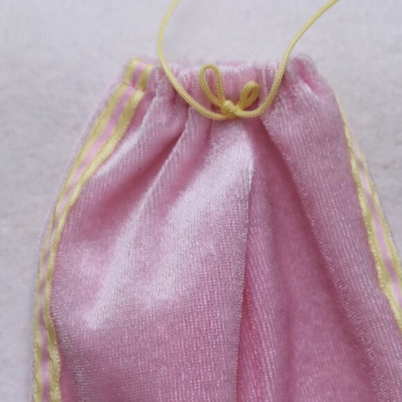 Vintage Genuine Barbie Doll Clothes Straight Leg Loose Pants Pink and Yellow - Picture 2 of 7